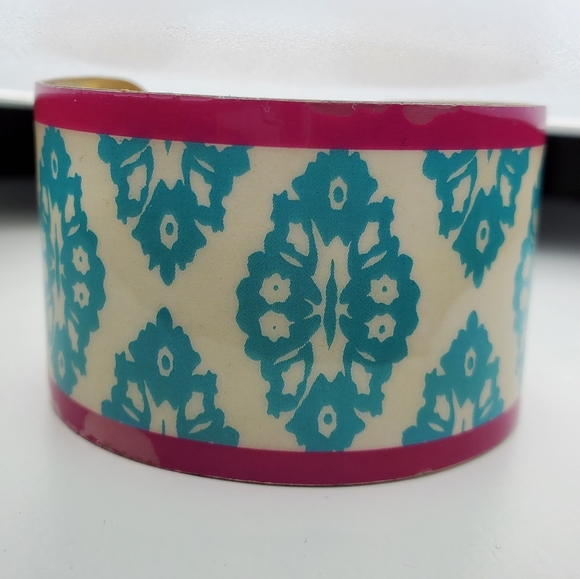 Moroccan Style Enamel Cuff Bracelet - Picture 3 of 11